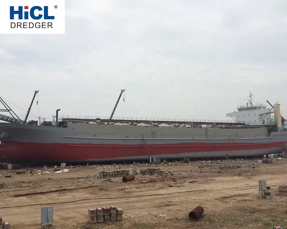 China HICL shipyard 1000t sand pumping barge/sand barge with conveyor belt for sale/barge 300ft (CCS certificate)