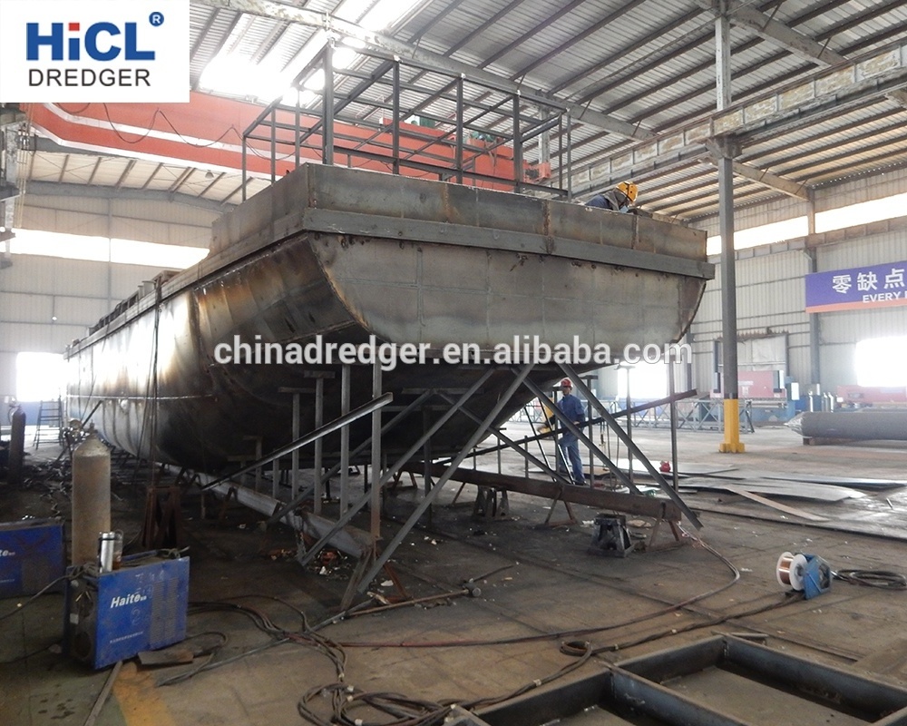 China HICL dredger shipyard 300t self propelled barge/sand carrier/sand barge for sale (CCS certificate)