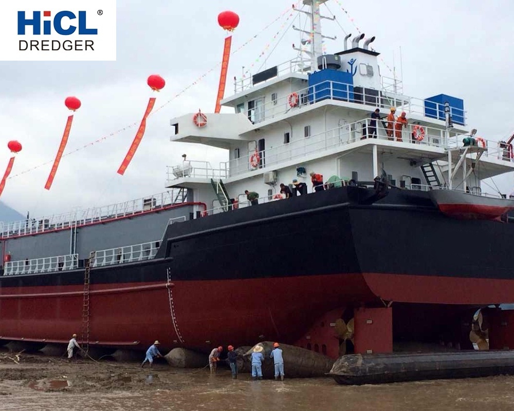 2021 China HICL shipyard 3000t self-unloading sand ship/2in1 sand vessel/trailer/3000 tons barge price/deck