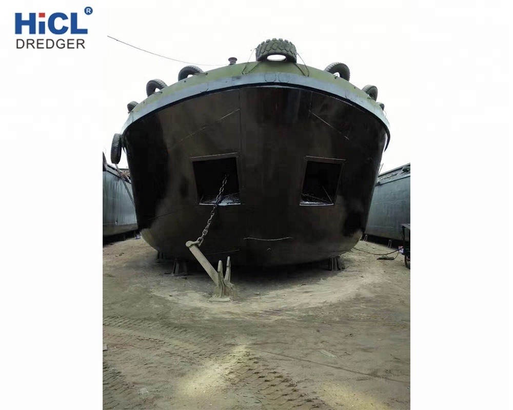 300T sand transportation barge/ship/boat/vessel with belt conveyor made by China shipyard