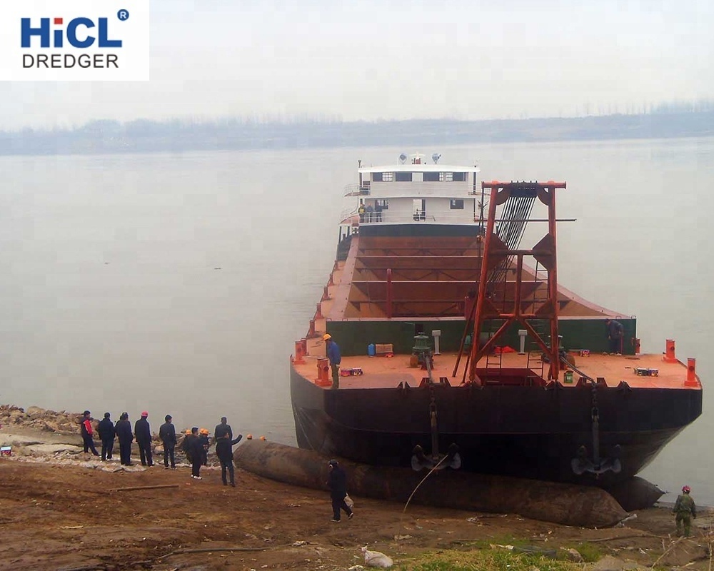 300T sand transportation barge/ship/boat/vessel with belt conveyor made by China shipyard