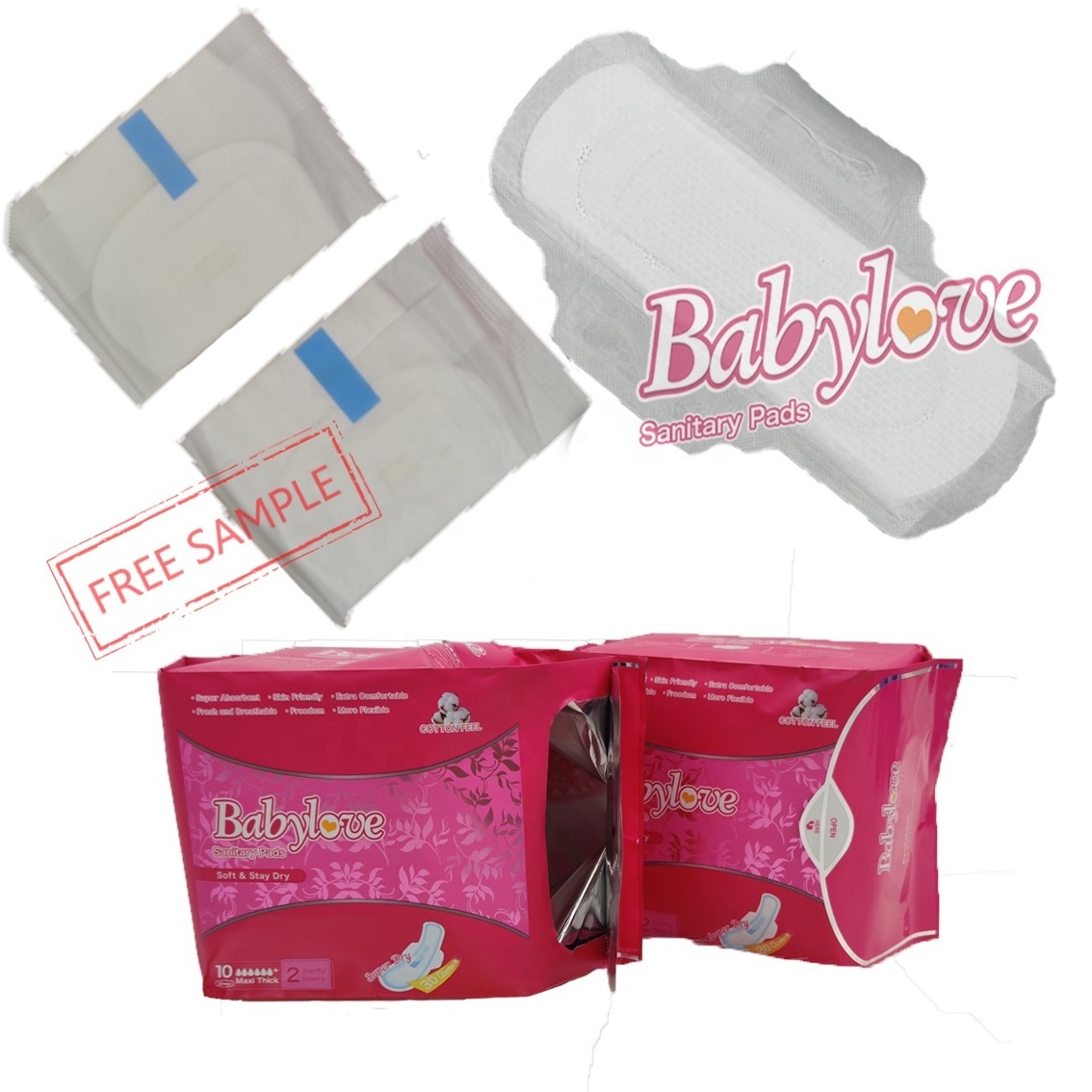 Hot Selling Wholesale High Absorption Cotton Teen Sanitary Napkin, Free Sample Customized Natural Anion Herbal Sanitary Napkins