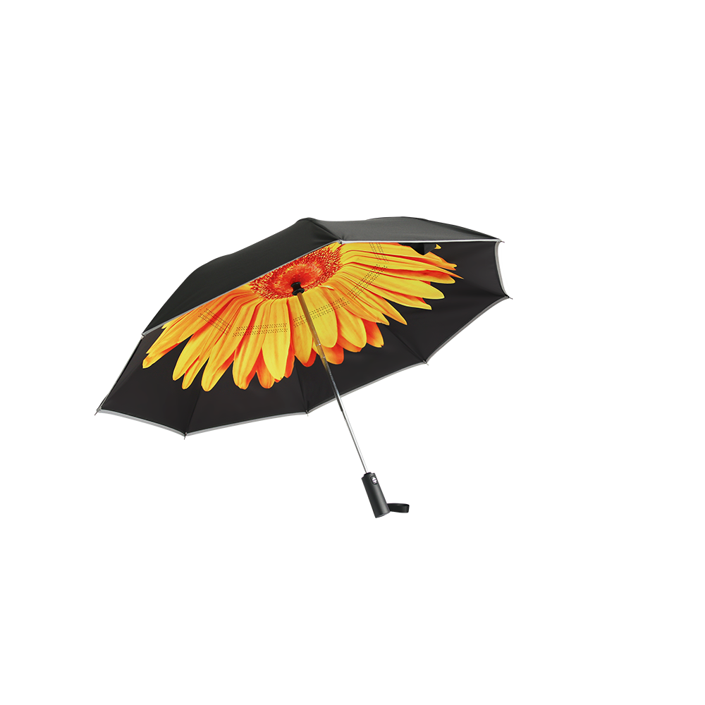 Popular products Durable Double Layer 3 Fold Super Strong Aluminium Ribs Fully-automatic Fiberglass Frame chrysanthemum umbrella