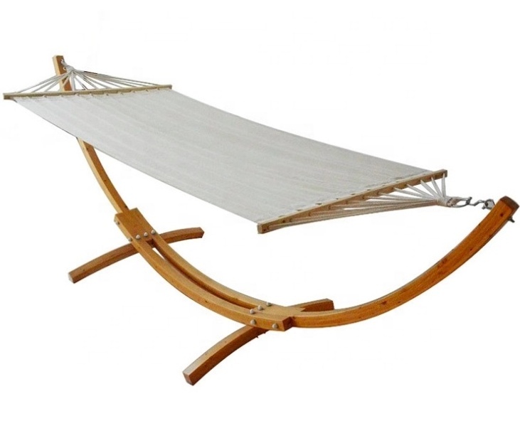 Hot sale outdoor double heavy duty hammock with wood stand