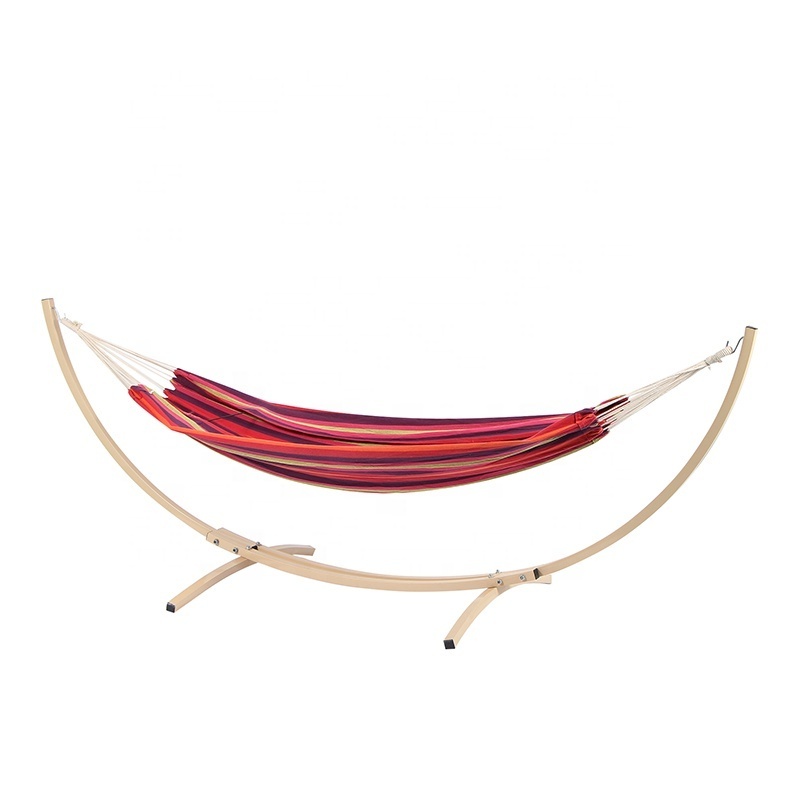 Hot sale outdoor double heavy duty hammock with wood stand