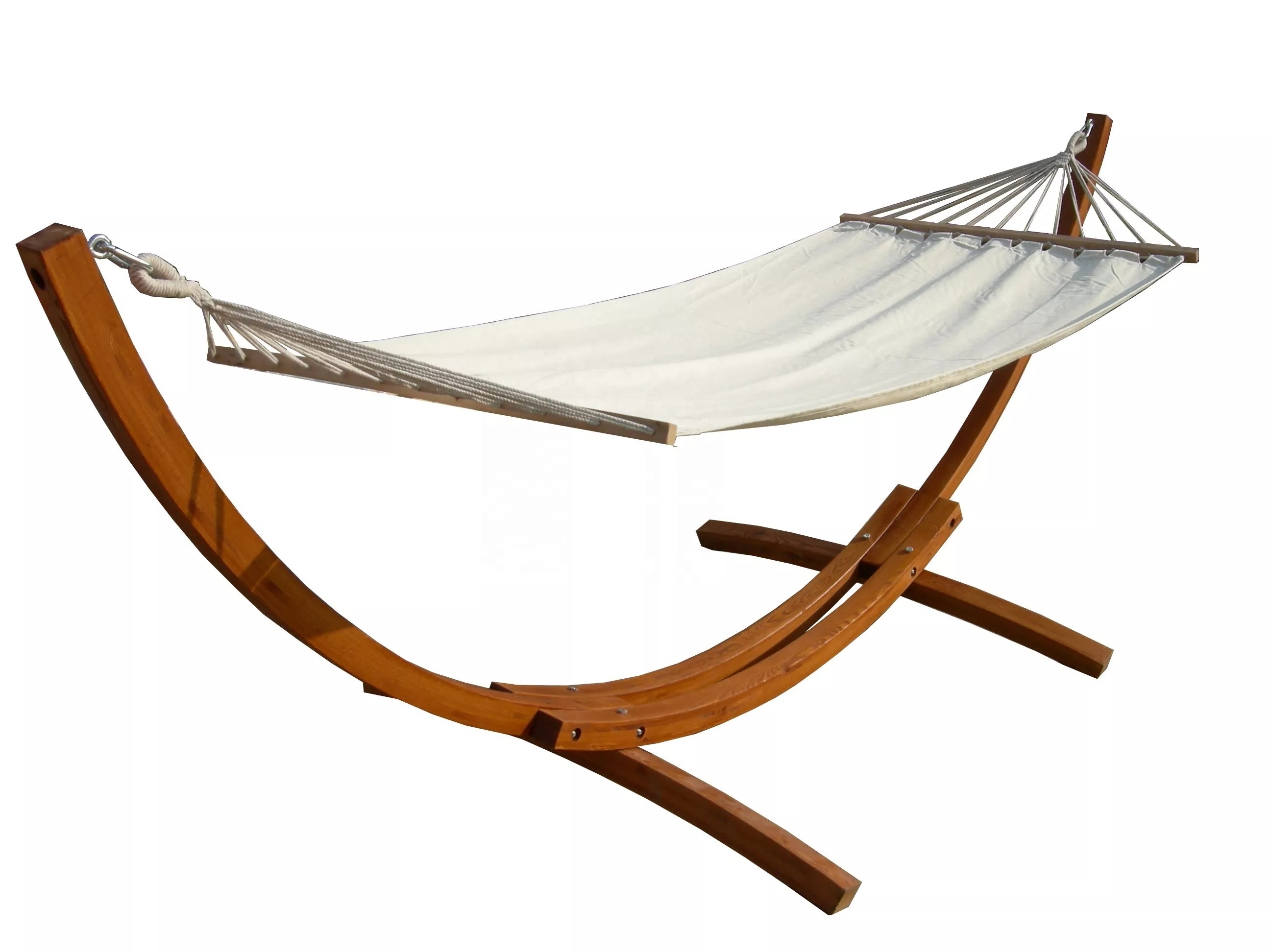 Hot sale outdoor double heavy duty hammock with wood stand