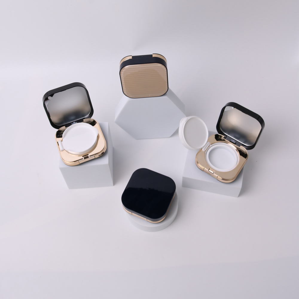 OEM ODM Square Air Cushion Compact Box With Mirror Air Cushion Bb Foundation Container Packaging  Air Cushion Box for cc Cream