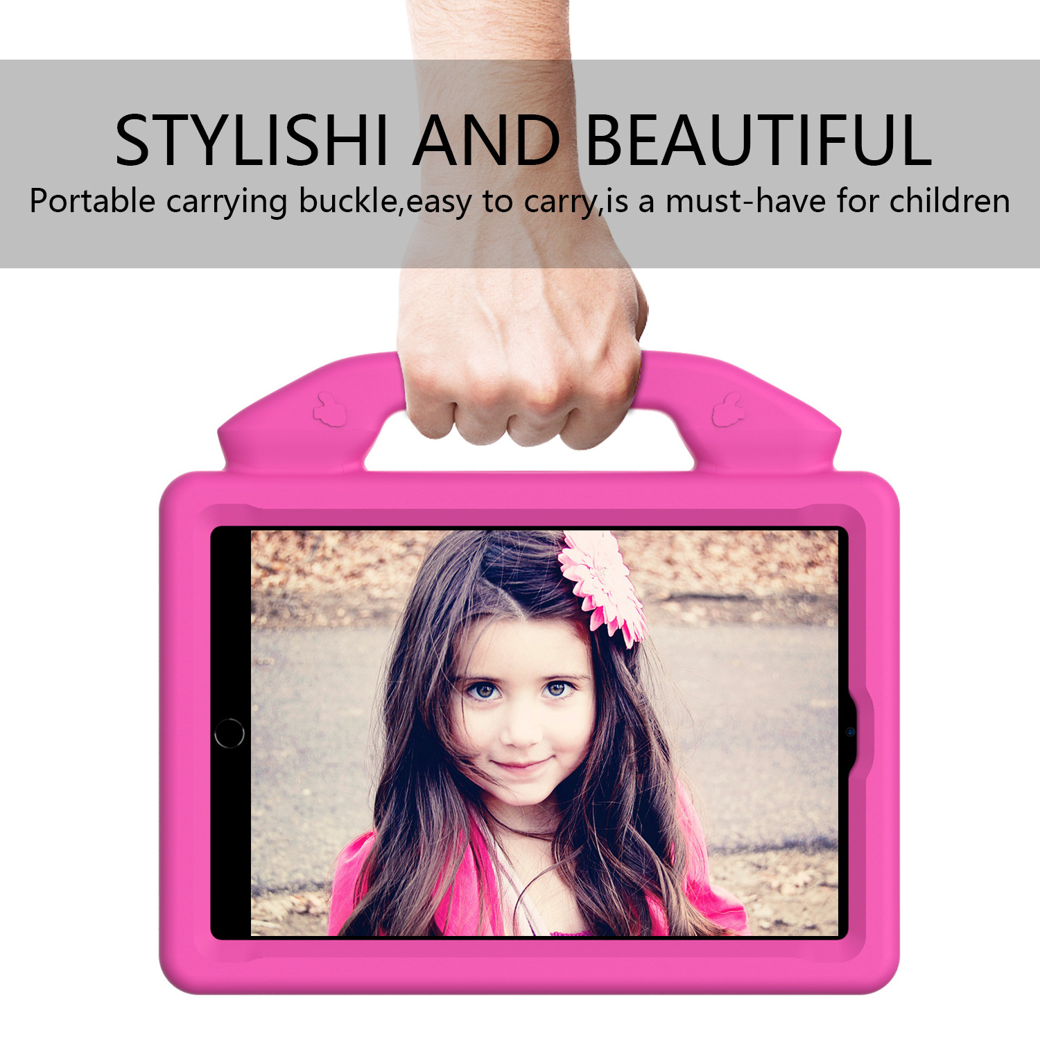 Children Safe Non-toxic EVA Hand Grip Stand Shockproof Silicone Cover For iPad Mini 1 2 3 4 5 7.9 inch Kids Tablet Case