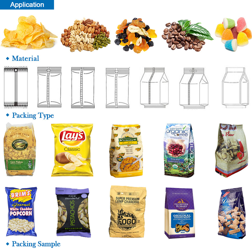 Rotary Automatic food dry dog nuts potato Weighing Packaging Machine