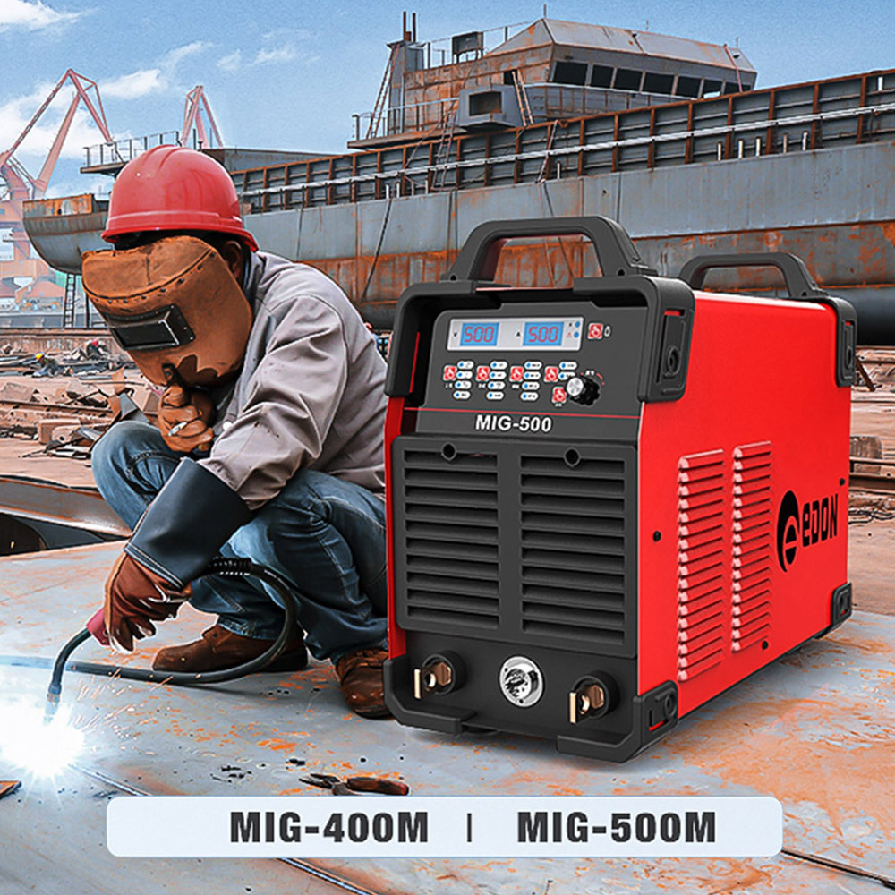 EDON IGBT DC Inverter 3 phase MIG-400 500 welding machine high frequency heavy duty CO2 gas mig mag smart one key welder