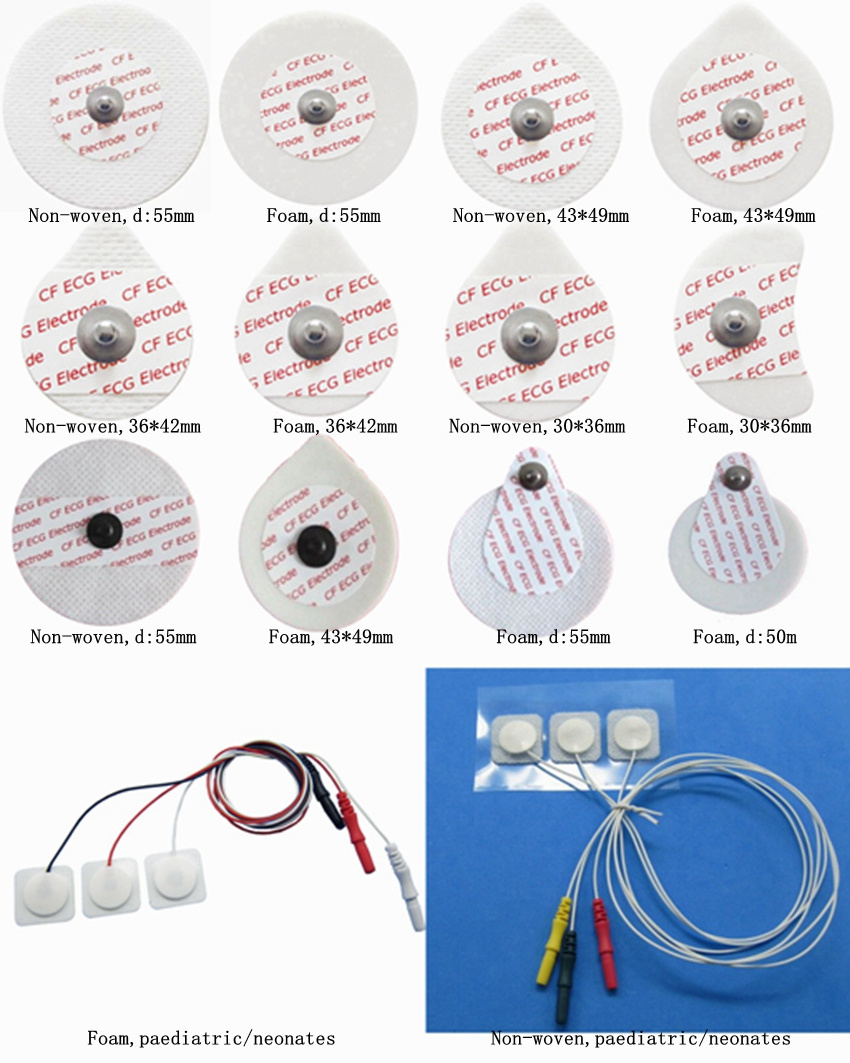 Disposable ECG Electrodes Medical Electrode Patch EKG Accessories 50MM foam ECG Electrode Pads