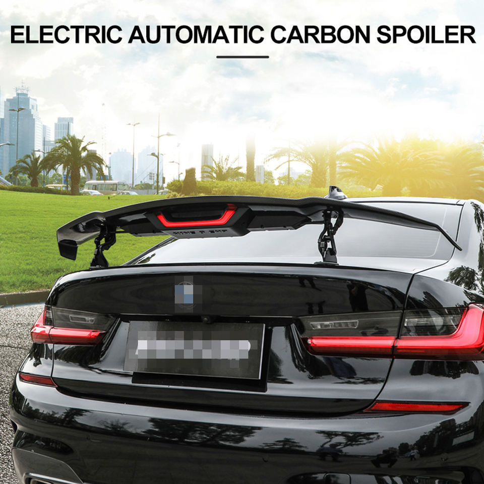 Universal bright black electric luggage compartment automatic spoiler with remote control