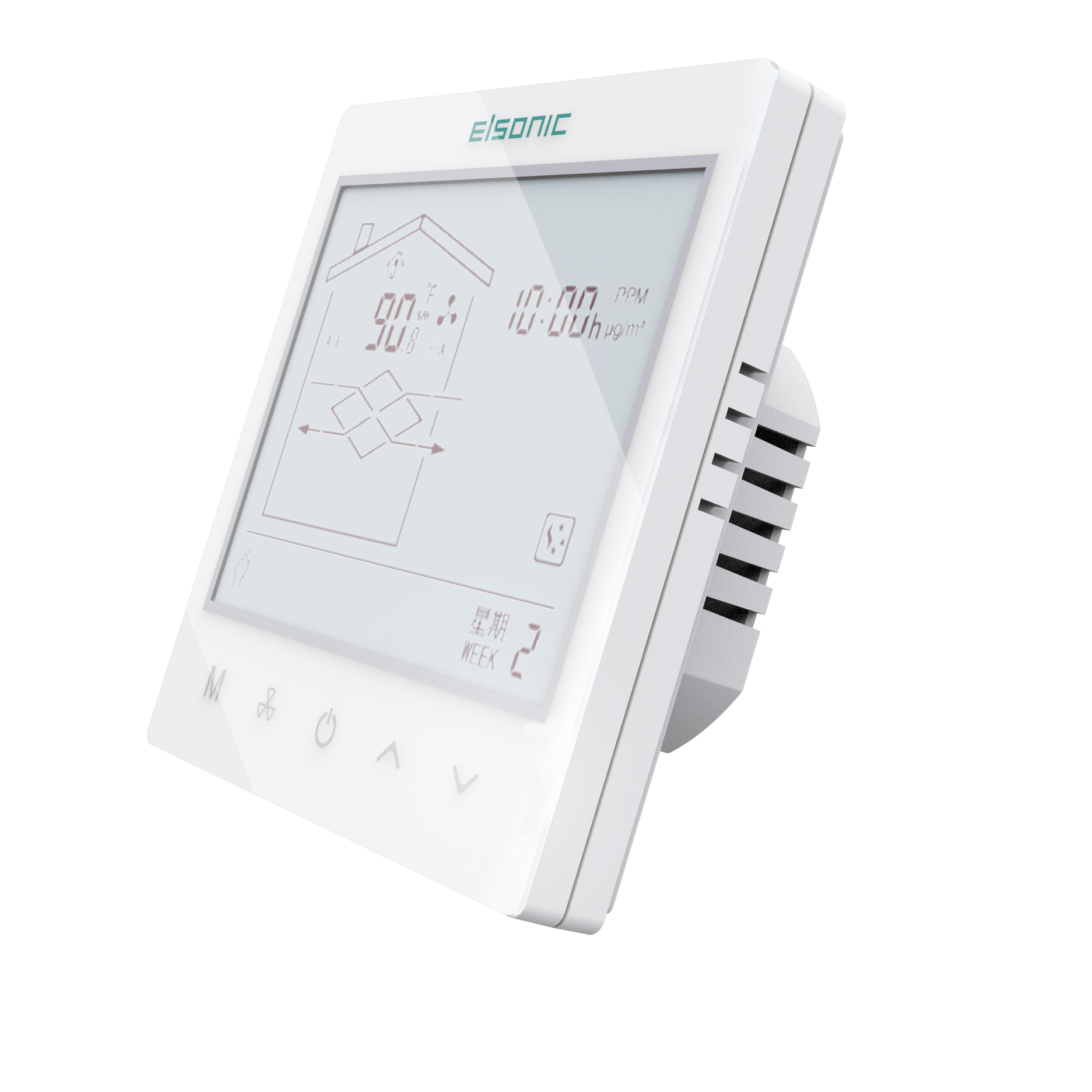 Smart Ventilation Controller  HRV/ERV digital LCD thermostat acrylic touch screen for Fresh Air System Home Office