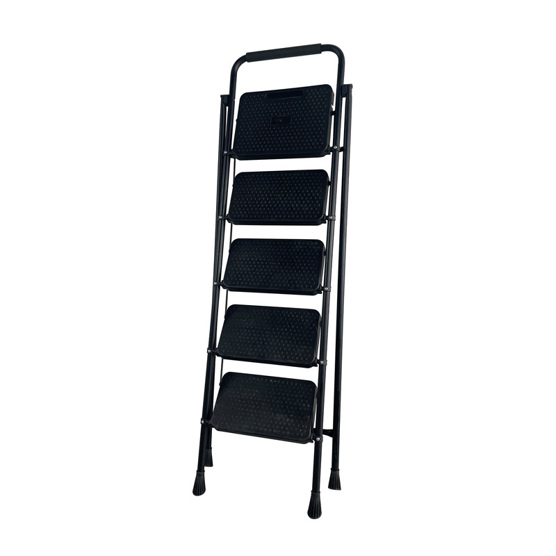 Domestic Ladder with Spring Loaded Locking Mechanism 4 Step Ladder Folding Aluminum Step Stool for Home Kitchen