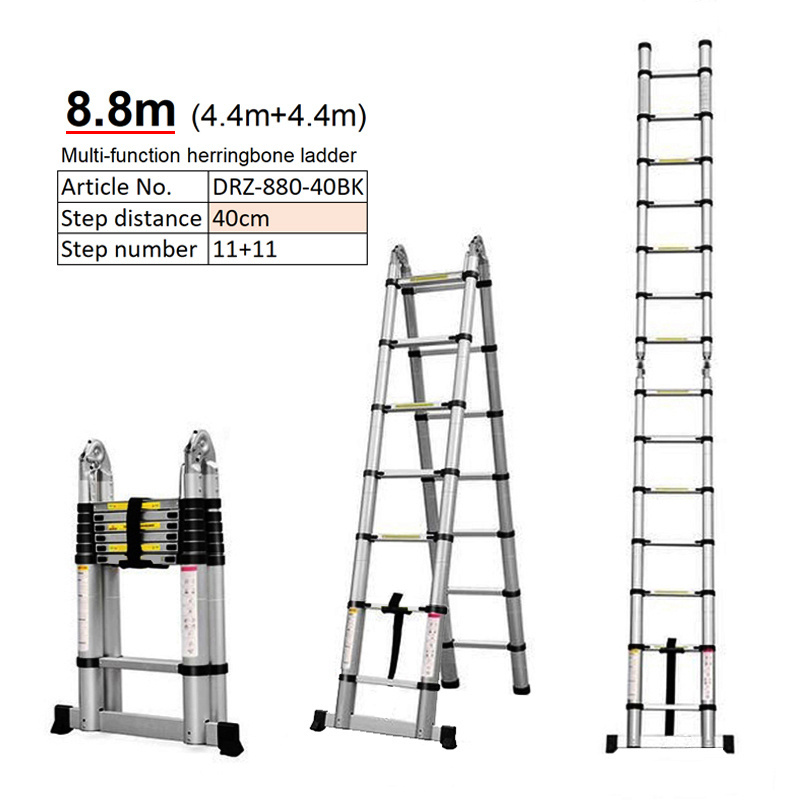 adjustable height ladder&moveable ladder&portable aluminium construction ladder