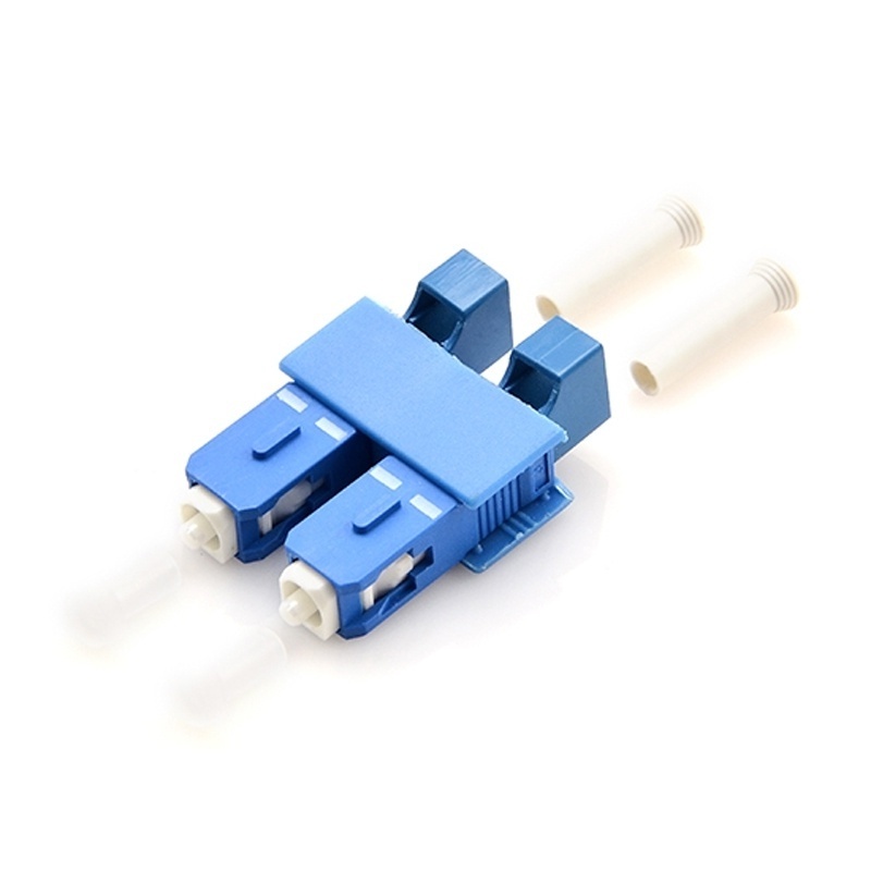 LC/UPC(Female)-SC/UPC(Male) Hybrid Duplex Single-mode OS2 Plastic Optical Fiber Adapter/Coupler without Flange