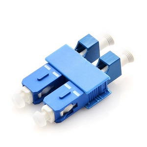 LC/UPC(Female)-SC/UPC(Male) Hybrid Duplex Single-mode OS2 Plastic Optical Fiber Adapter/Coupler without Flange