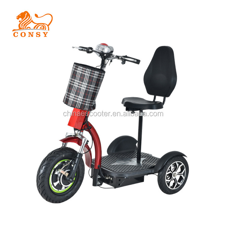 New design high quality ES04E 500W 48V 20AH 16inch CE 3 wheels electric scooter for adults