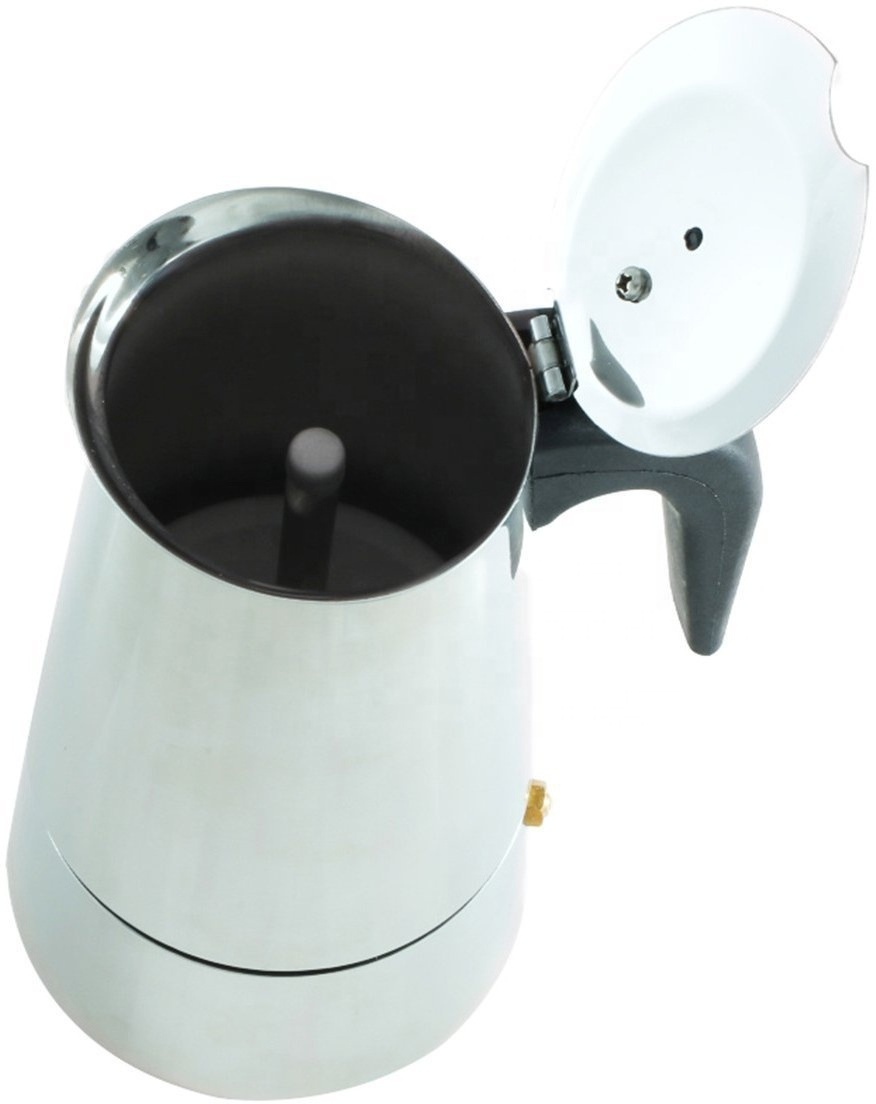 CHINA FACTORY 6 Cup Coffee Maker Stovetop Espresso Coffee Maker Moka Coffee Pot  Stainless Steel