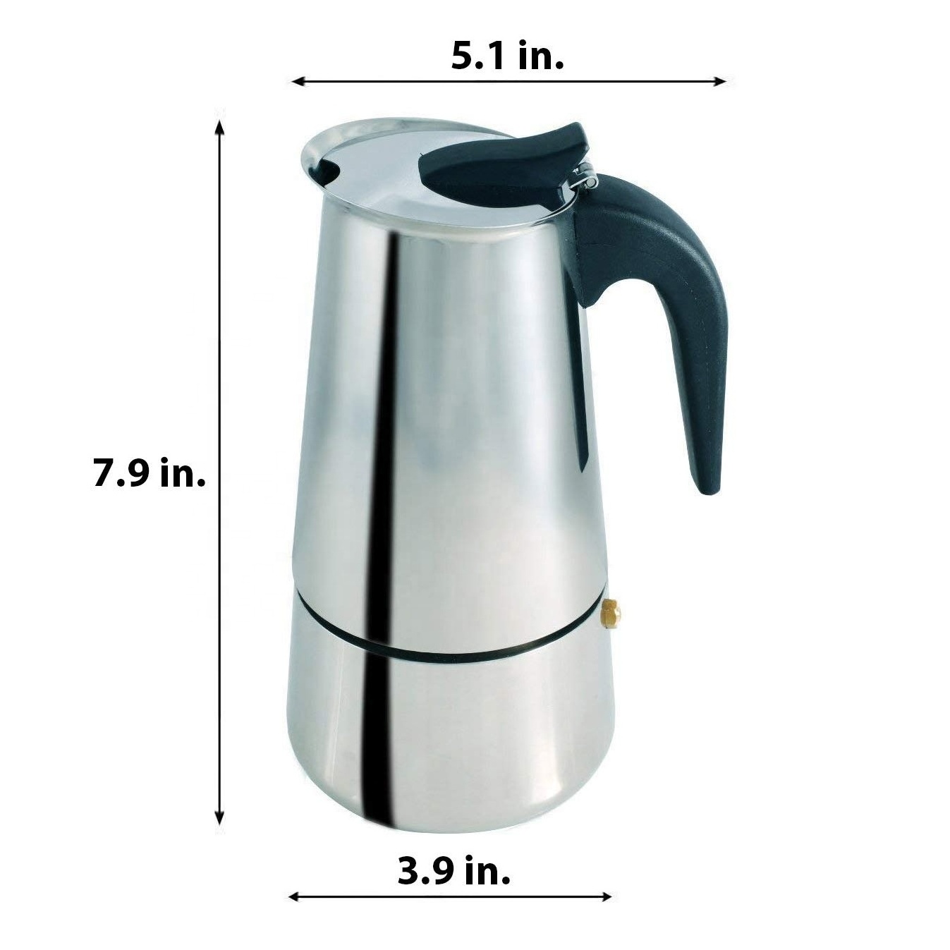 CHINA FACTORY 6 Cup Coffee Maker Stovetop Espresso Coffee Maker Moka Coffee Pot  Stainless Steel