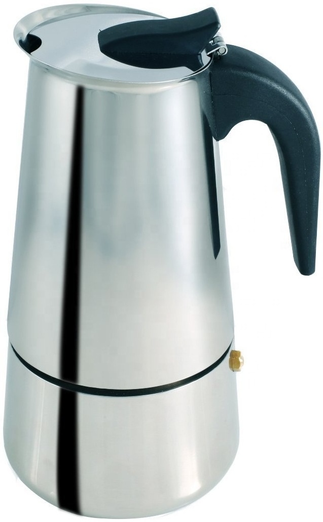 CHINA FACTORY 6 Cup Coffee Maker Stovetop Espresso Coffee Maker Moka Coffee Pot  Stainless Steel