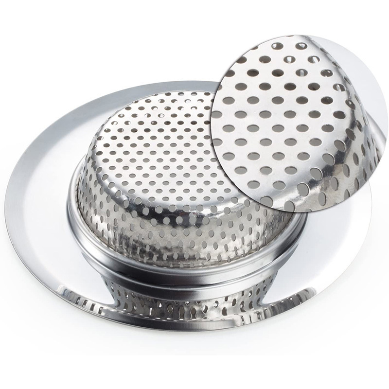 Custom shape Home universal stainless steel bathroom bowl shape cute sink strainer and plug