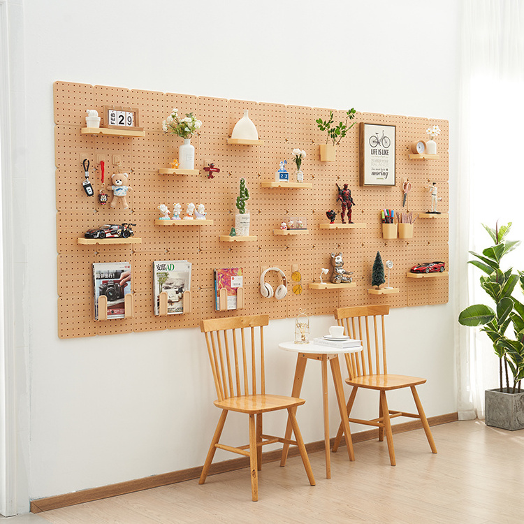 Modern simple wall storage pegboard Wall home storage board home Living room decoration decoration Wine rack bar