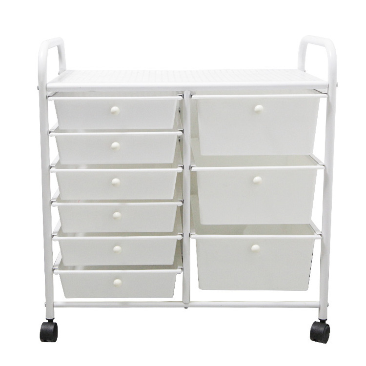 8 drawer rolling storage cart tools file office organizer Wheeled drawer storage cabinet