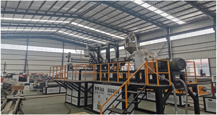 PE plastic diamond square shape mesh Geonet breeding net making machine with Highway Machine Line