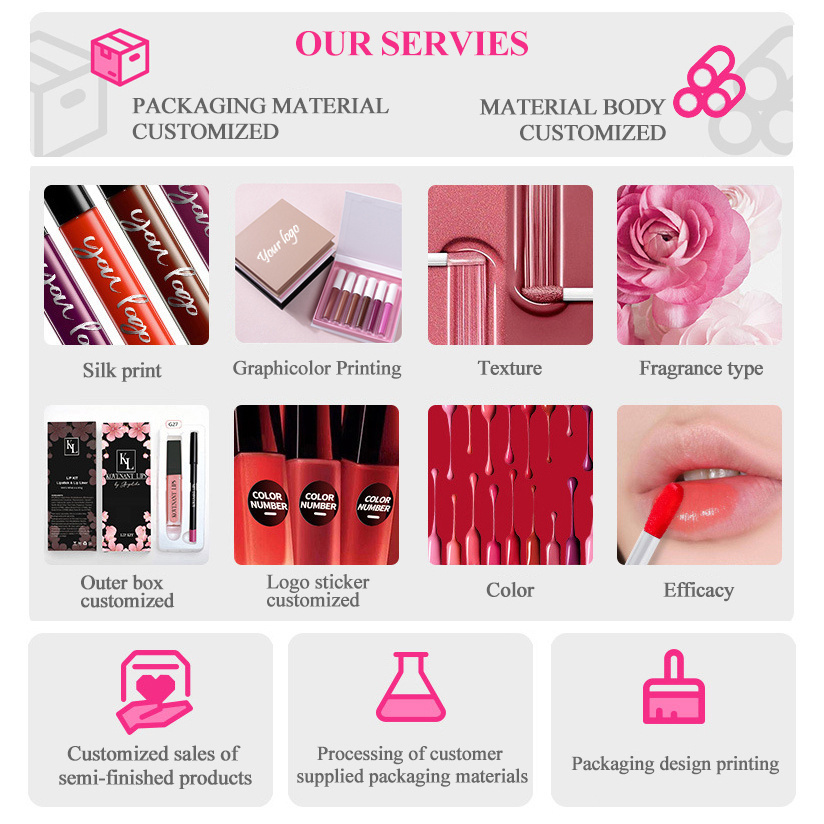 Wholesale Custom Logo Popular Metallic Shiny Glossy Lip Makeup Lip Stick Lip Gloss