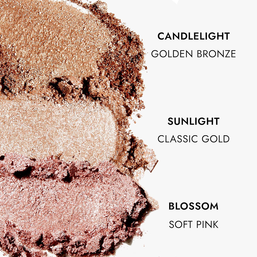 Shimmering Body Highlighter Powder Palette Glitter Face Highlight Contouring Palette Smooth Glitter Powder