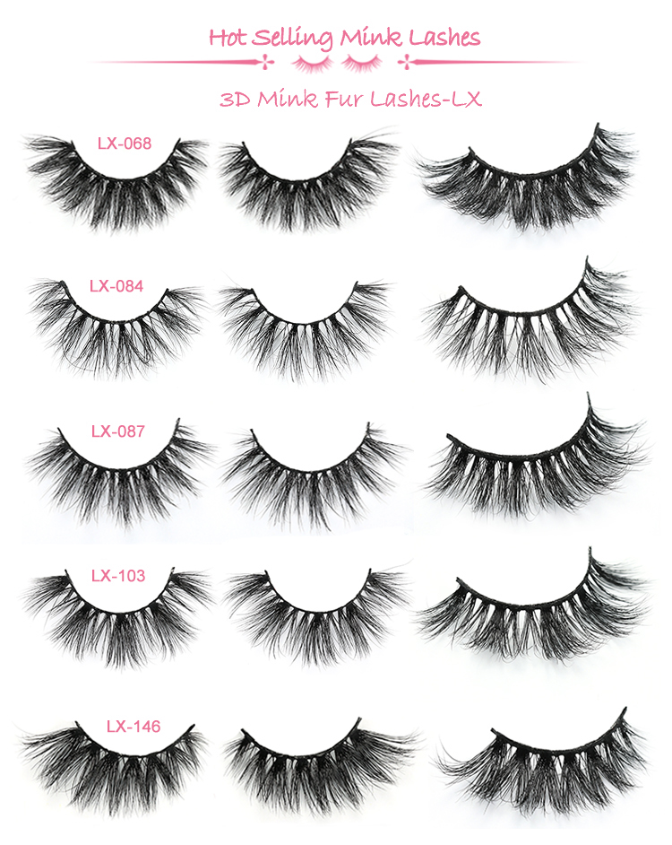 Wholesale lashes full strip lashes fluffy 25mm mink eyelash 100% 3d mink eyelashes vendor 3d mink lashes