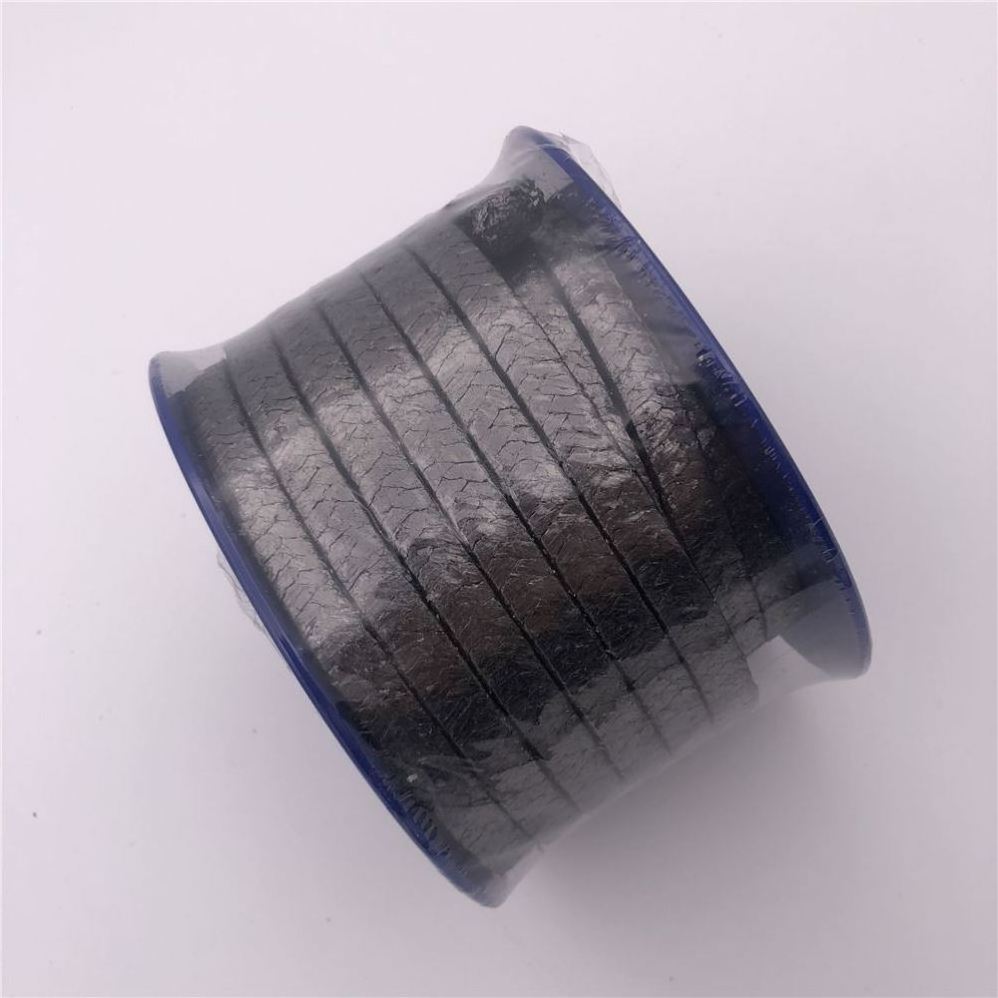 Graphite braided gland packing seal for pump and valve