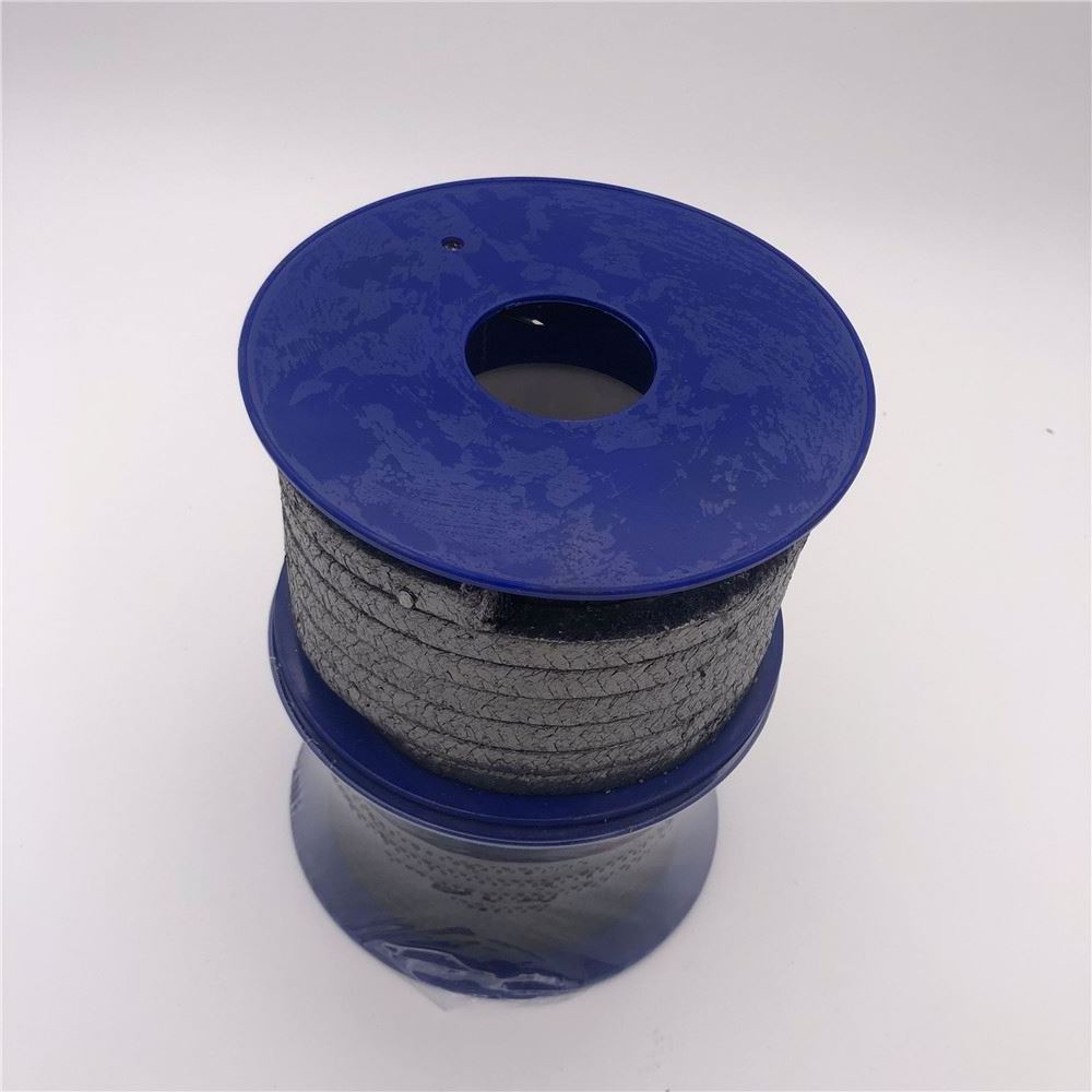 Graphite braided gland packing seal for pump and valve