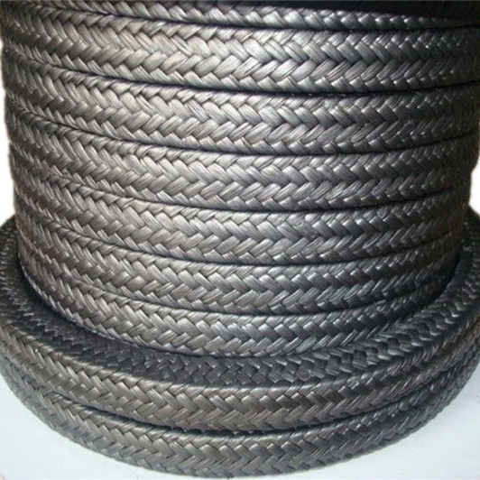 Black Braided Virgin Yarn PTFE Graphite Gland Packing With Oil