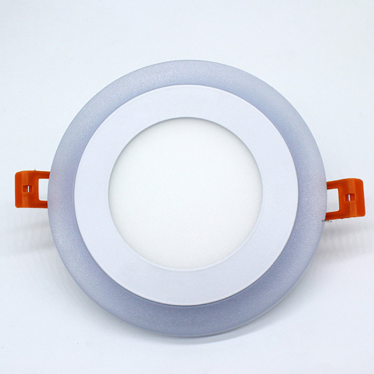 Ceiling indoor high-quality products embedded RGB lighting 3W round square LED bicolor panel lights