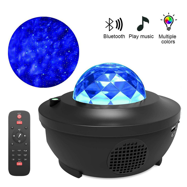 Smart 3D Kids Laser Galaxy Wave Atmosphere Projector Light Party LED Starry Night Light