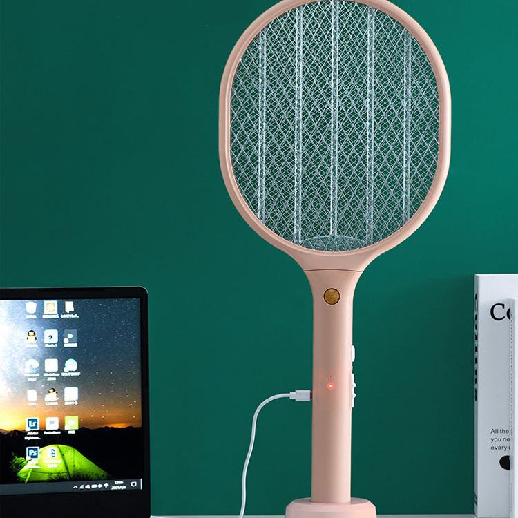 2 in 1 indoor handheld electric fly swatter mosquito killer with rechargeable mosquito swatter