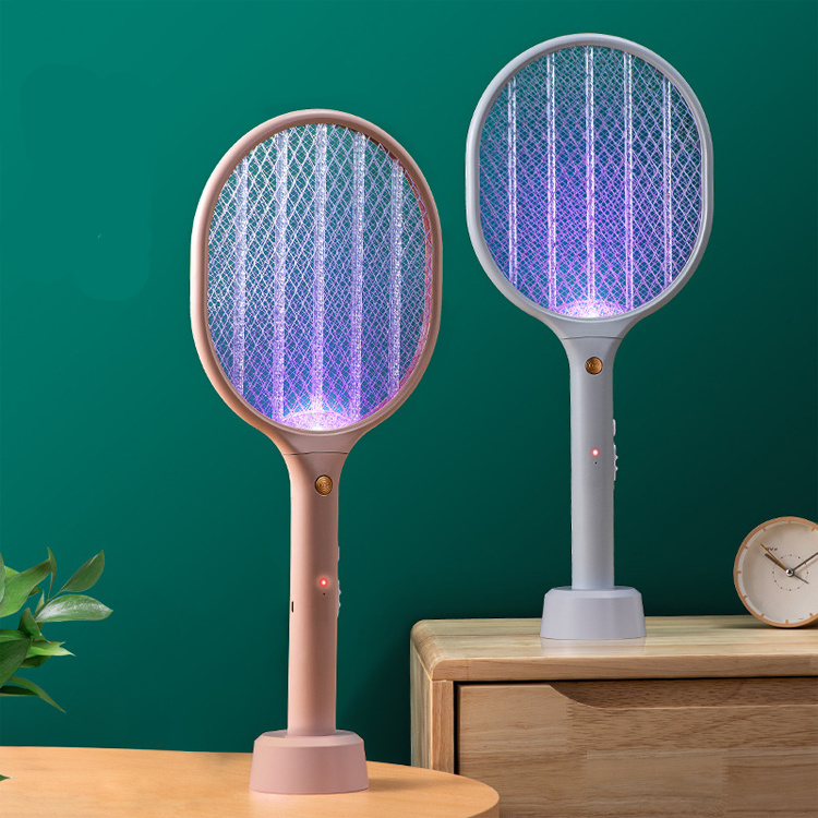 2 in 1 indoor handheld electric fly swatter mosquito killer with rechargeable mosquito swatter