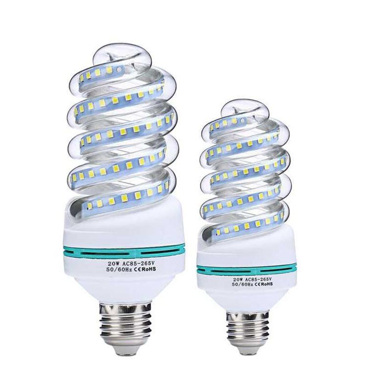 Super bright high power E27 / B22 SMD2835 energy saving LED light spiral LED corn bulb