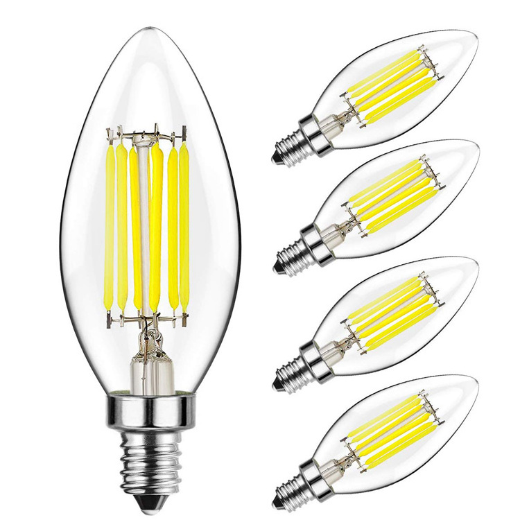 220V 2W 4W 6W vintage LED filament Edison C35 E14 retro chandelier lighting candle bulb