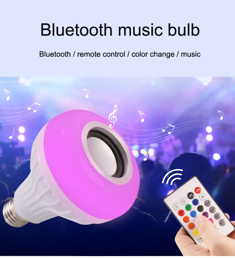 Spot RGB dimming and color changing led bulb speaker speaker smart LED music bulb