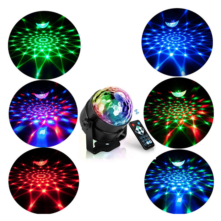 Hot sale mini party laser projector remote control LED stage light RGB crystal magic ball disco light