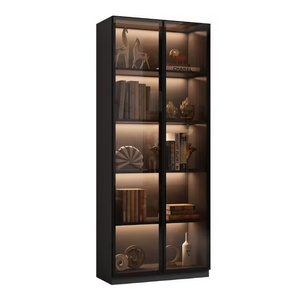 Luxury living room furniture Glass door bookcase Modern storage cabinets Wine display cabinets