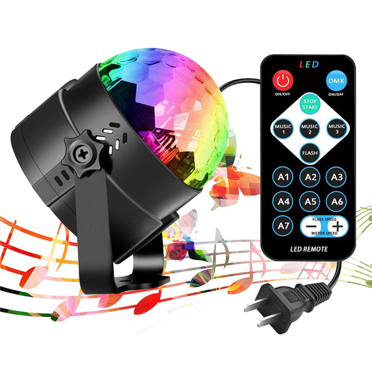 Hot sale mini party laser projector remote control LED stage light RGB crystal magic ball disco light