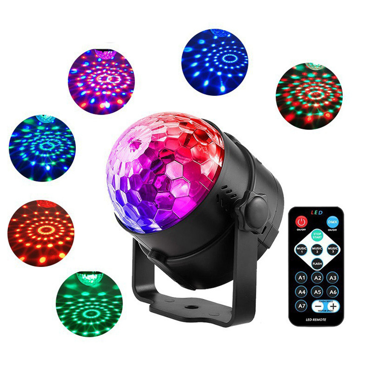 Hot sale mini party laser projector remote control LED stage light RGB crystal magic ball disco light