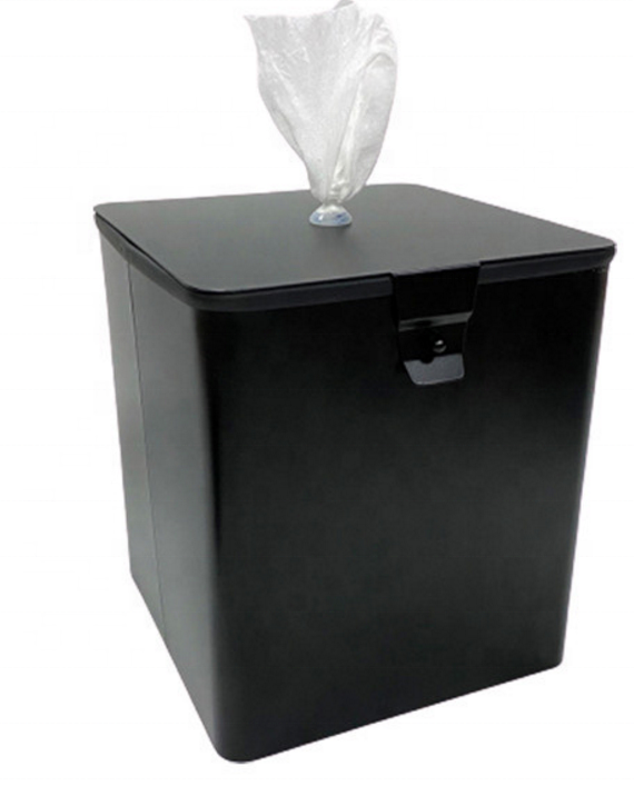 Black stainless steel wall mount wet wipes dispenser