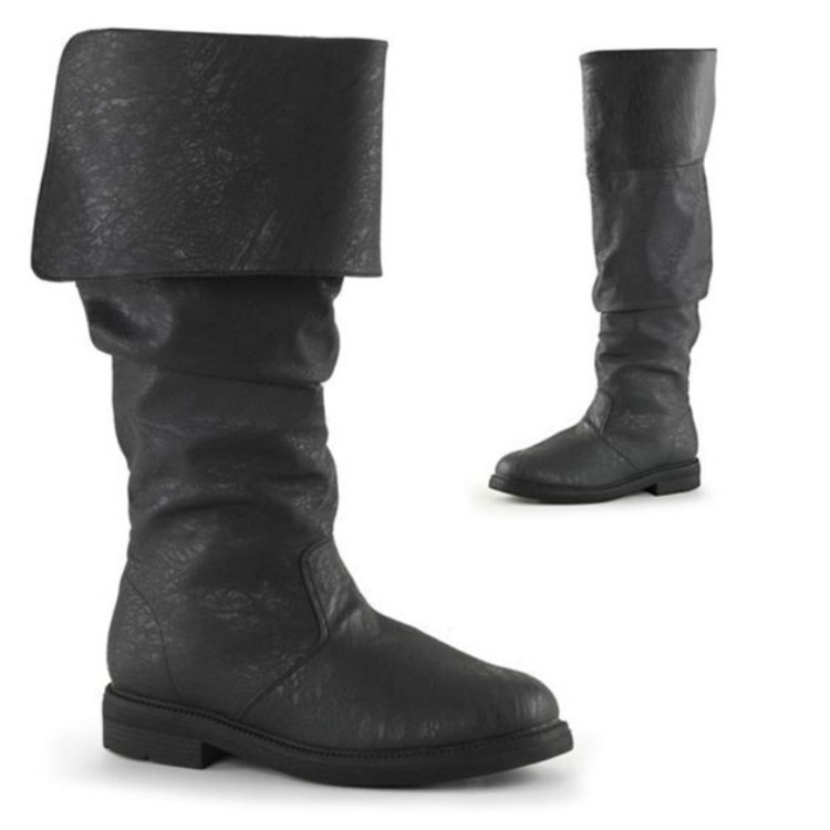 Men's shoes Thigh-high boots Flat men's boots retro plus size 40-48