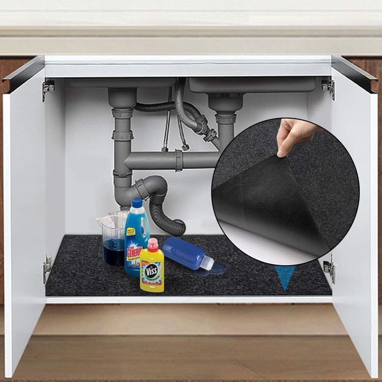 Anti-slip Waterproof Absorbent Cabinet Liner sink mat felt Under The Sink Mat for Drawer Kitchen shelf