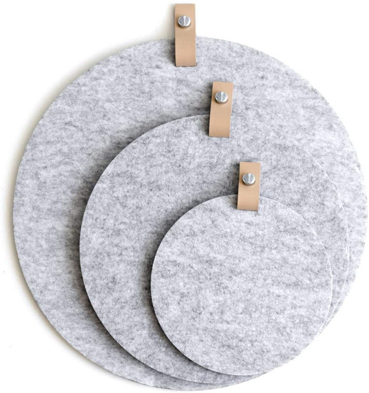 wall decoration 3d board photo display Decorative circle bulletin Board custom felt pin board